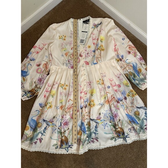 Dalia MacPhee Women's Pink Floral Button-Down Belted Dress Size XL NWT - Picture 5 of 16